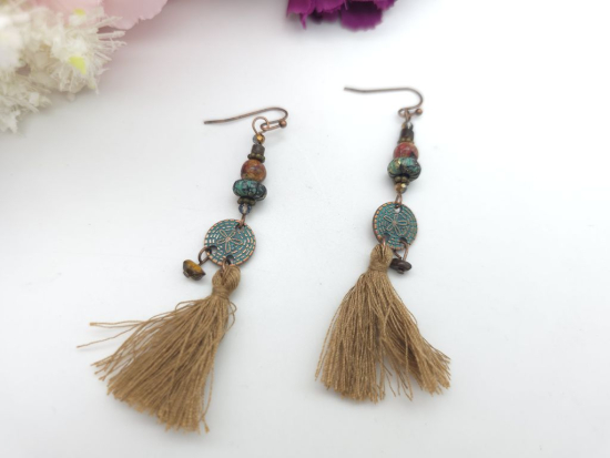 Boho Stil Ohrringe Vintage Ornament